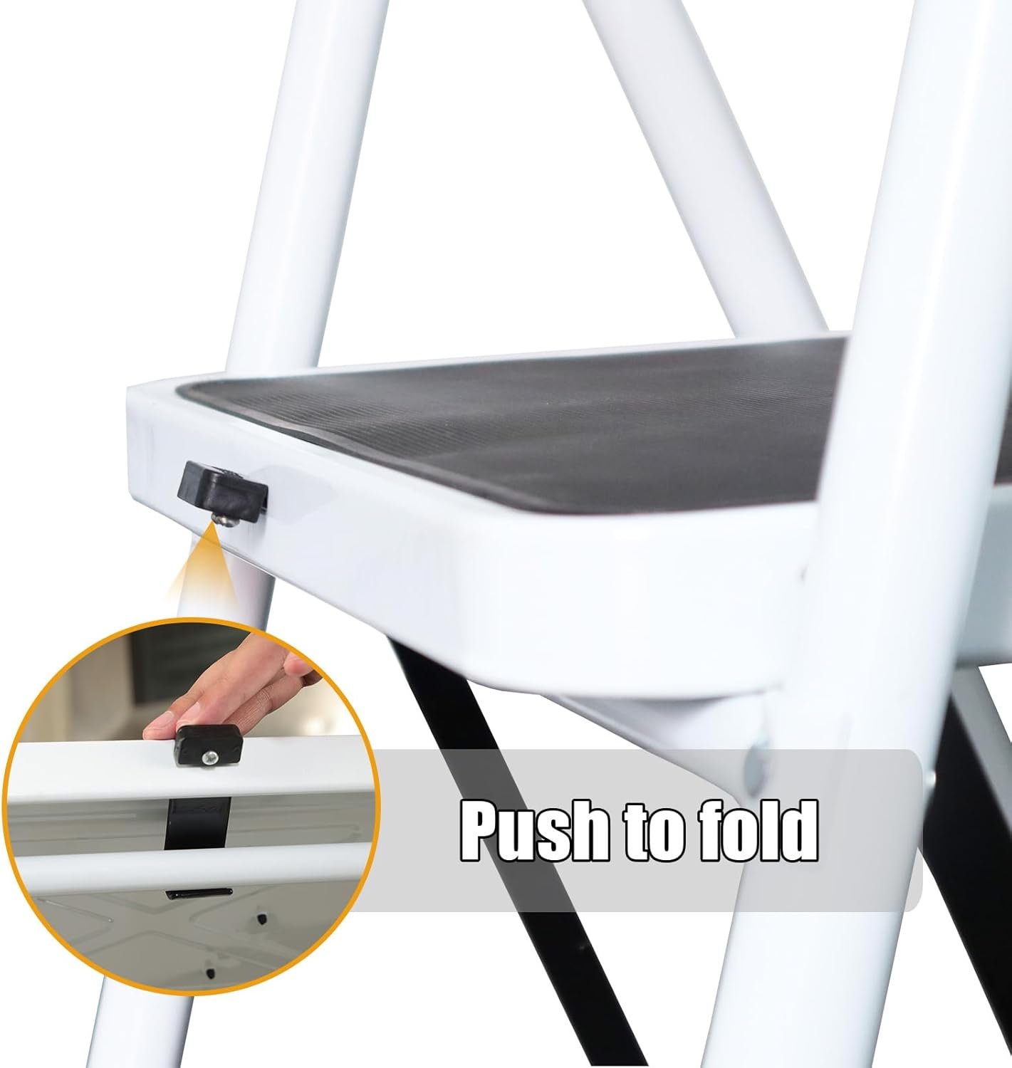 Two-Step Ergonomic Folding Ladder Stool